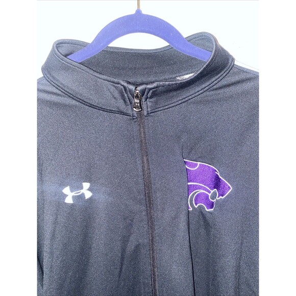 Under Armour Kansas Wildcat Full Zip Long Sleeve Athletic Sweater XXL Mens - Picture 3 of 8